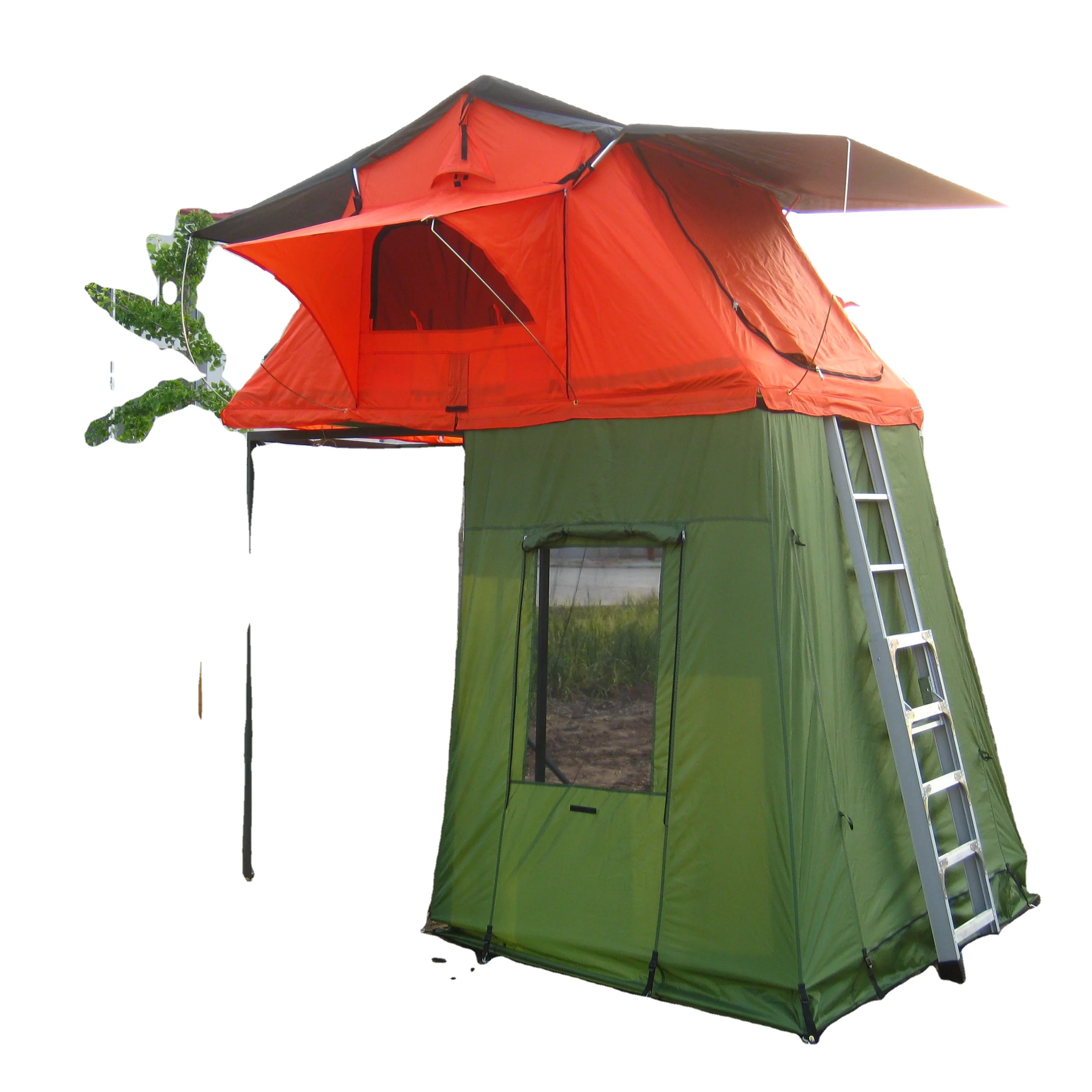 Super Quality car hard shell roof top folding tent with rack