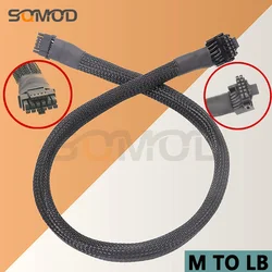 600W PCIe 5.0 12VHPWR PSU ATX 3.0 modular 16-pin male PCI-e Gen 5.0 male to male power line straight plug and bent plug