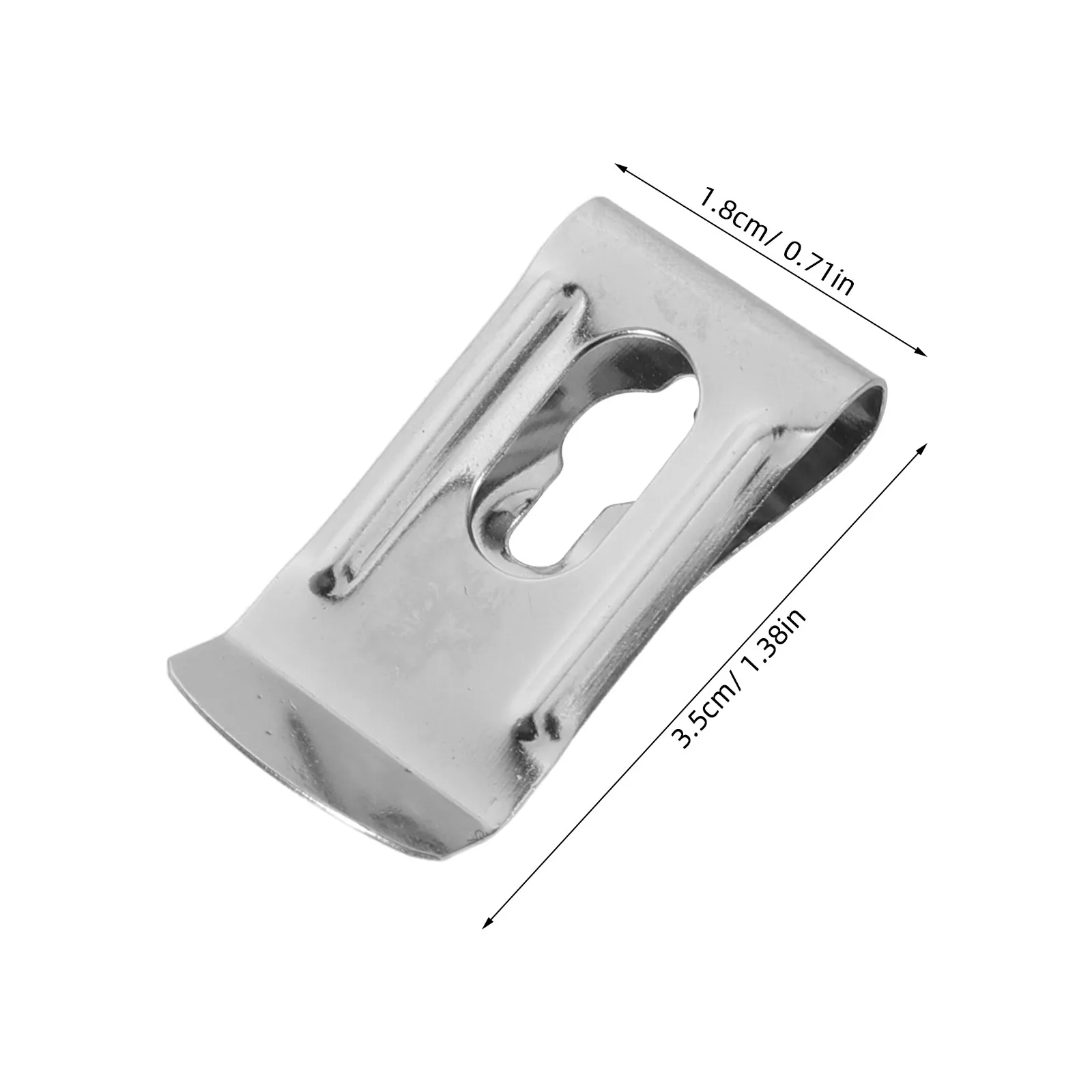 20Pcs Tape Measure Back Clip Universal Metal Belt Holder Nickel-Plated Steel Replacement for Measuring Tape Tool Construction