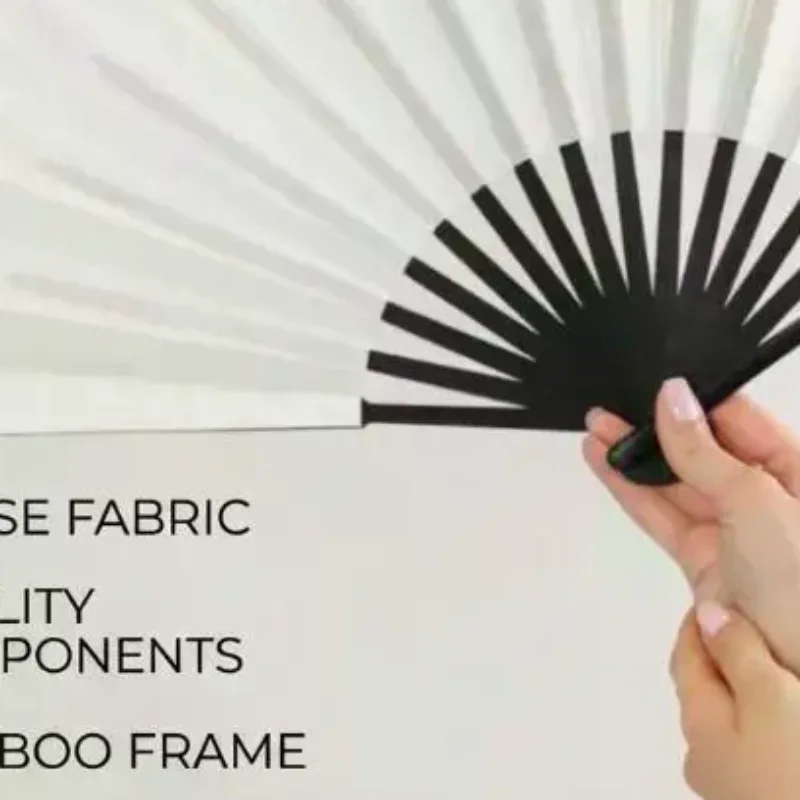 Eco-friendly Bamboo Traditional Folding Hand Fan Blank DIY Handheld Fan for School Art Class Summer Cooling