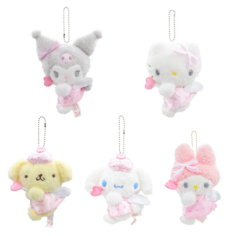 

Cute Sanrio Hello Kitty Dream Angel Series Kuromi Yugui Dog Melody Plush Toy Girl Heart Pendant Gift Manufacturer Direct Sales