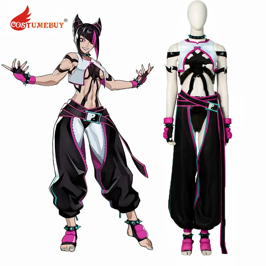 Juri Han Cosplay Costume Fighter Game SF 6 Outfits Halloween Carnival Party Clothes Roleplay Women Sexy Jumpsuit Outfits