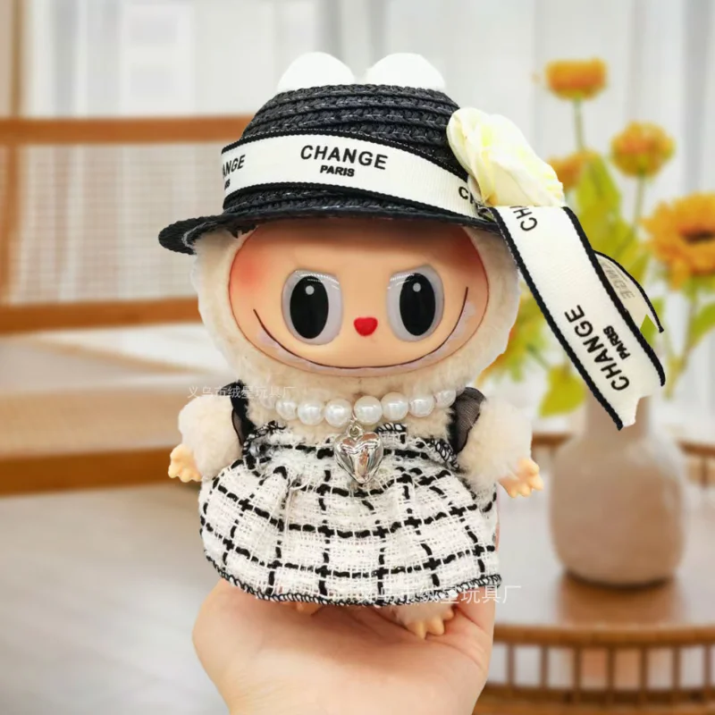 

Одежда для мини-куклы 17 см, аксессуары для кукол, одежда Labubu V1 V2, комплект соломенной шляпы, виниловая одежда для куклы, Ropa De Muñeca