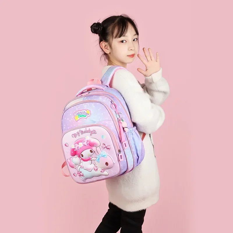 Kids Anime 3-6y Elementary School Bag Kindergarten Lightweight and Cute Pupil Backpack Anime Sanrio Kuromi My Melody Kawaii