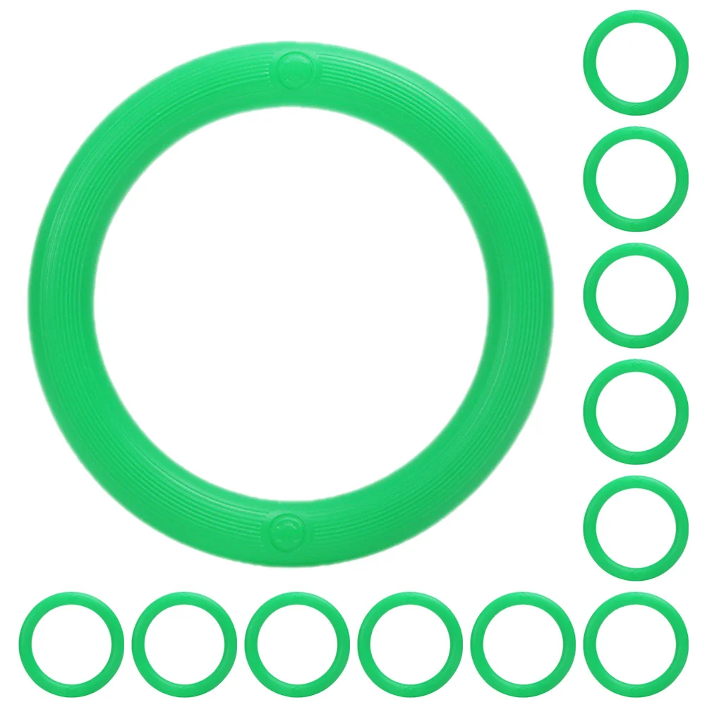 12 قطعة حامل حلقة عرض الفواكه البلاستيكية حامل الفاكهة غير القابل للانزلاق لقاعدة عرض السوبر ماركت المستديرة