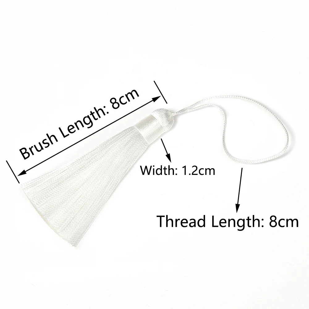 10pcs Polyester Tassel Earrings Silk Brush Pendant Earring Charm Satin 8cm Tassel DIY Sewing Curtains Jewelry Making Findings