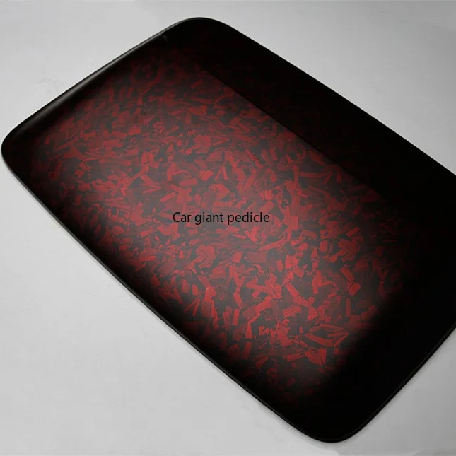 Highest quality Matte Carbon Fiber Forging Red vinyl Wrap Film Car Wrap Film Non degumming Non fading quality Warranty 1.52M*17M