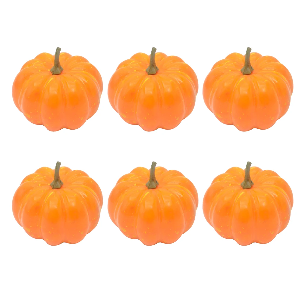 

12 Pcs Pumpkin Decor Fake Pumpkin Decor Halloween Supplies Halloween Supplies Vegetable Teaching Tool Party Table Desk