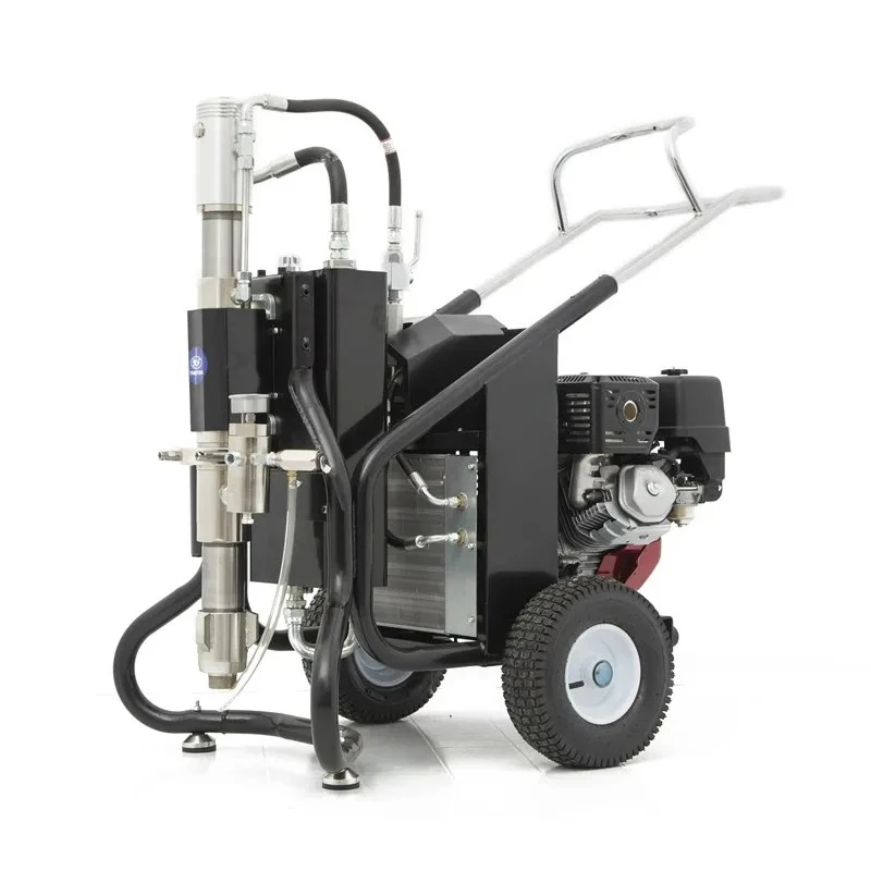 13HP Chrome Coated Gas Engine Airless Paint Sprayer Plaster Coating Painting Machine for Outdoor Construction Equipment