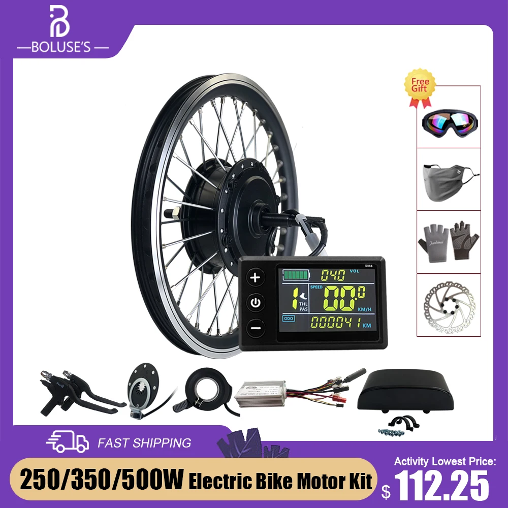 

250W-500W Electric Bicycle Conversion Kit 36V48V Rear Rotate Wheel Hub Motor Electric Bicycle kit 16-29inch700C Rear Drop 135mm