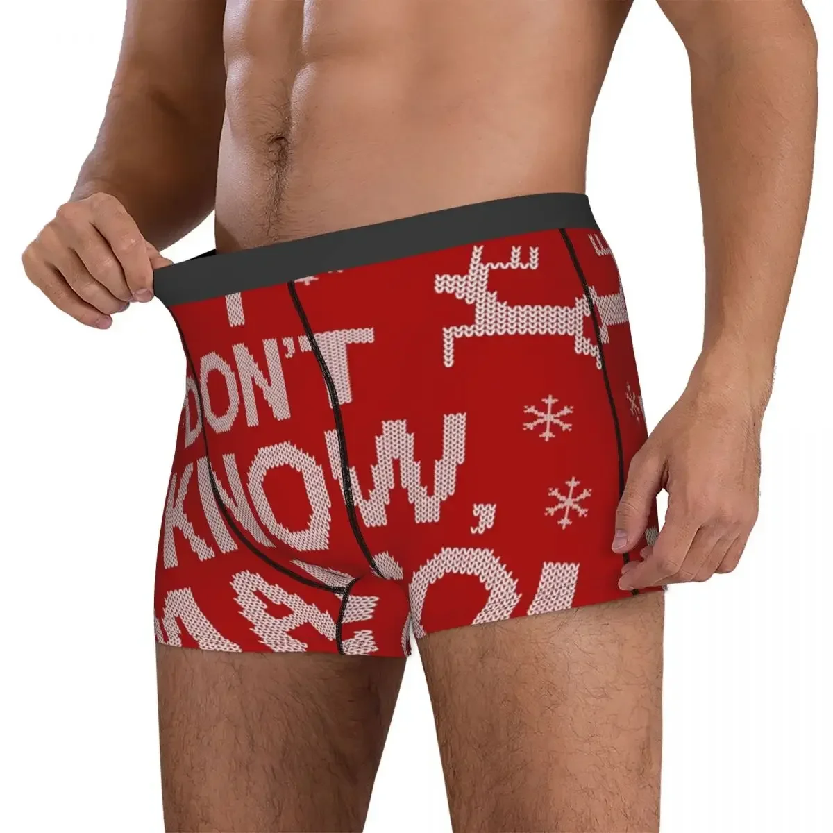 Boxer Underpants Shorts Christmas Vacation I Don't KNOW Margo Panties Male Comfortable Underwear For Homme Man Boyfriend Gifts