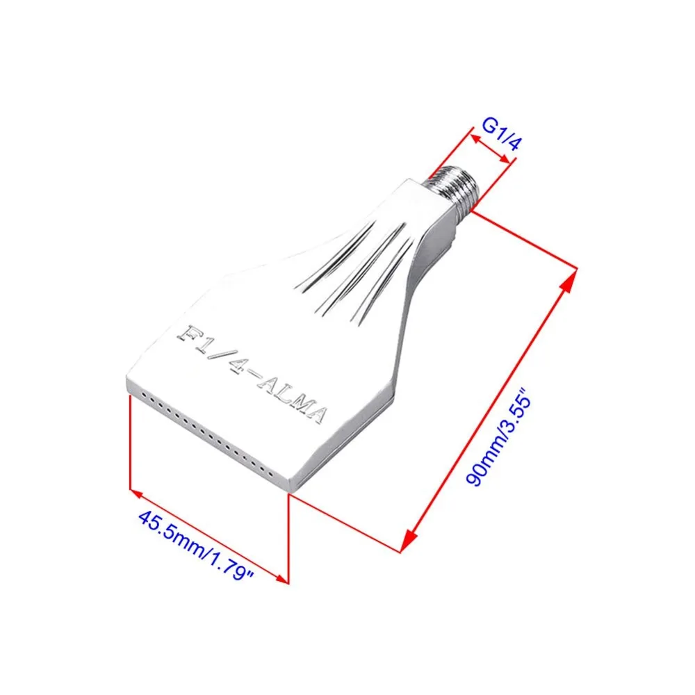 16-otworowa płaska srebrna dysza dmuchawy typu F ze stopu aluminium