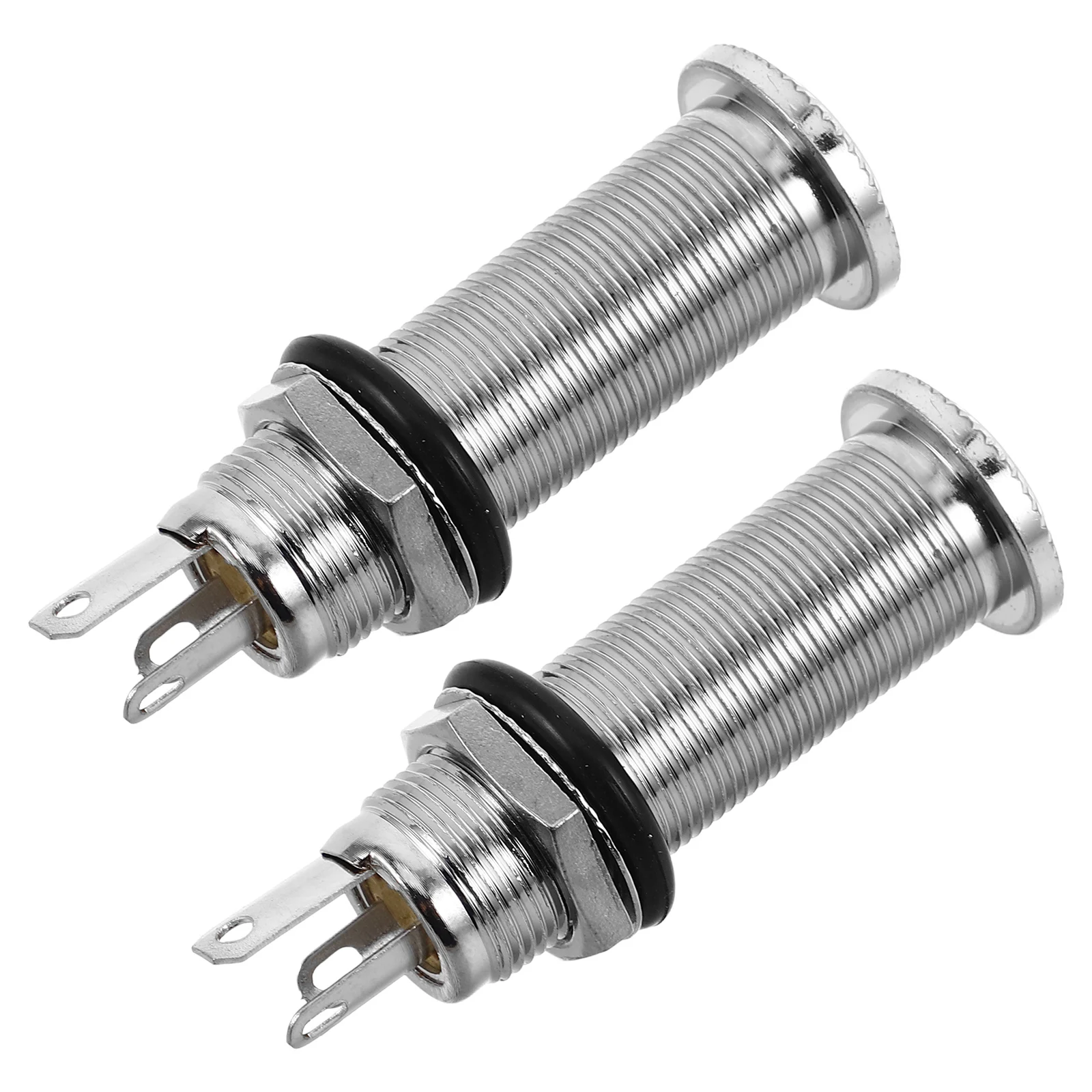 

2pcs Output Barrel Cylinder Sockets For Electric Bass Short Foot Design Tight Locking Metal Construction Parts Accessories Flush