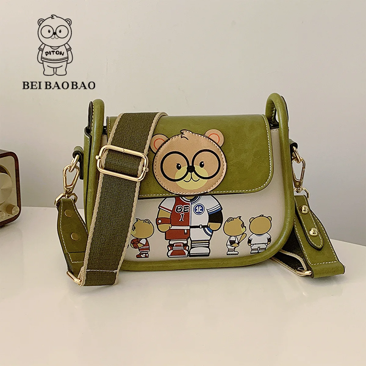 Beibaobao 2024 nowa pojedyncza mała torba na ramię damska torba podsiodłowa typu crossbody rozrywka modna torebka Instagram Retro Bolso de mujer