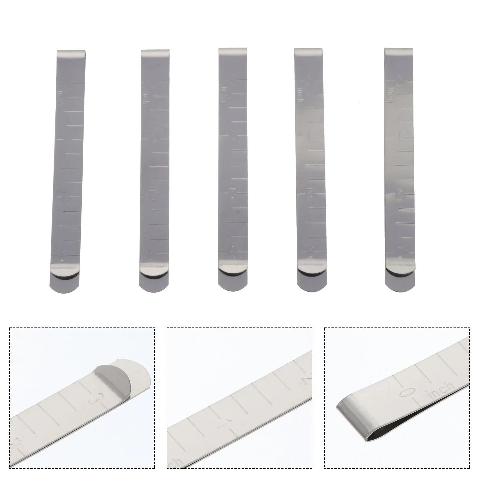 

20pcs Sewing Ruler Clip Fixing Tools Hemming Quilting Crimping Pinning Stainless Steel Measuring Projects Anti Rust