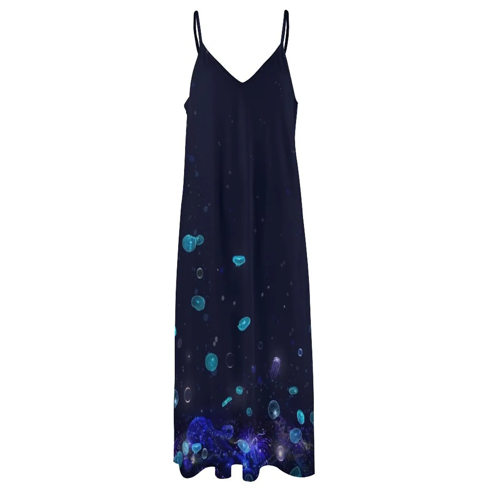 Deep Sea Luminescent Sleeveless Dress dress for woman Long veiled dresses