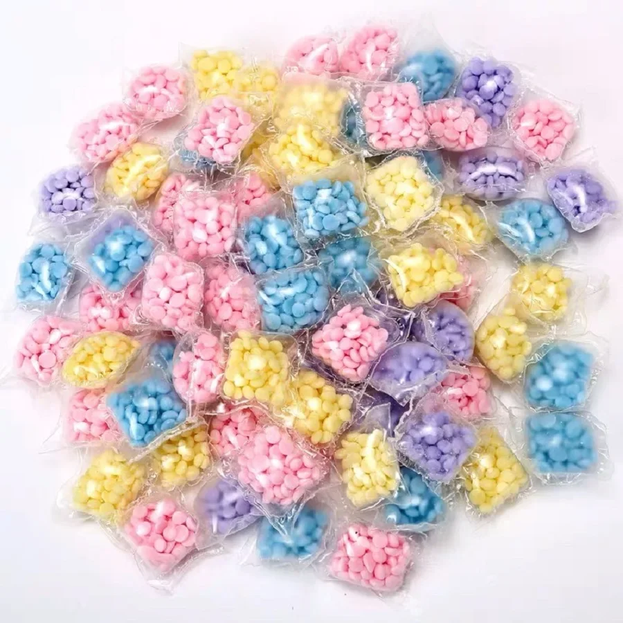Mixed Color Mixed Scent Laundry Fragrance Beads 50/100pcs/Bag, Lemon Scent Anti-Mite Antibacterial Softening Scent Particles