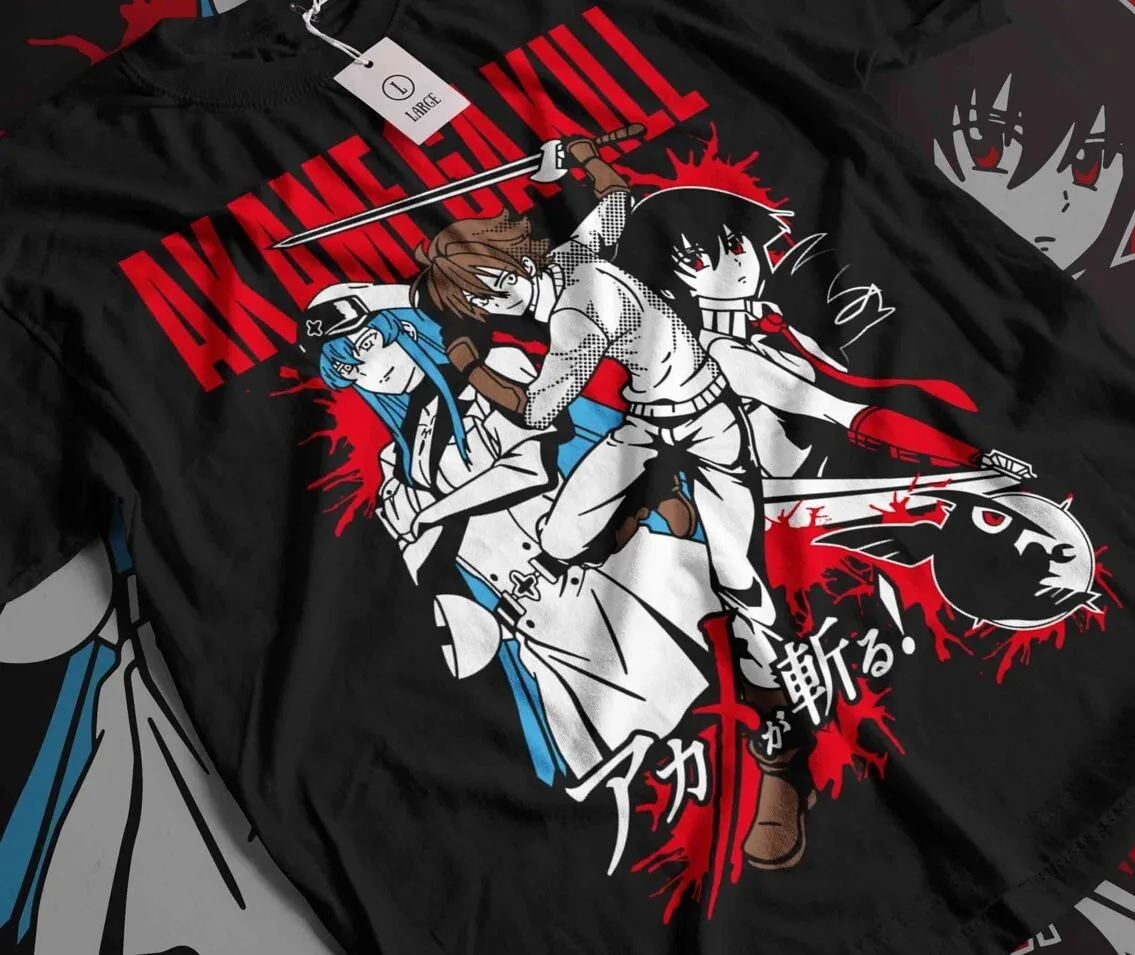 Akame ga Kill! Trendy Oversized Unisex Vintage Loose Short Sleeves Classic high quality Y2k Short Sleeves Classic Streetwear tee