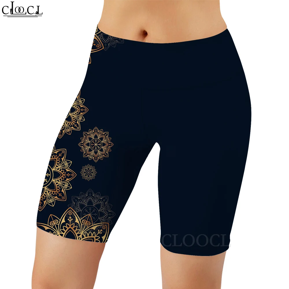 CLOOCL – Legging Vintage pour femme, pantalon imprimé en 3D, taille haute, longueur aux genoux, été, 2022