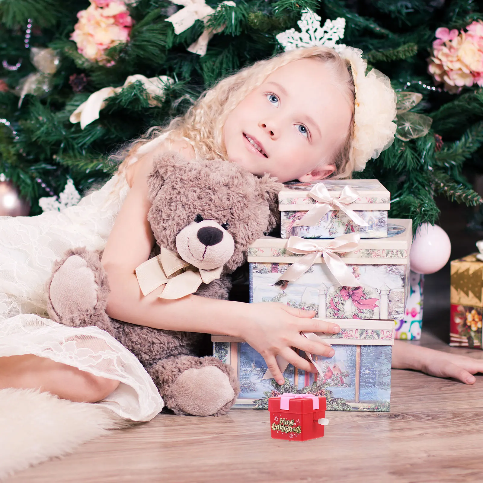 

3Pcs Xmas Wind-Up Clockwork Decorations Creative Christmas Party Gift Supplies Wind Up Toys Christmas Party Toys