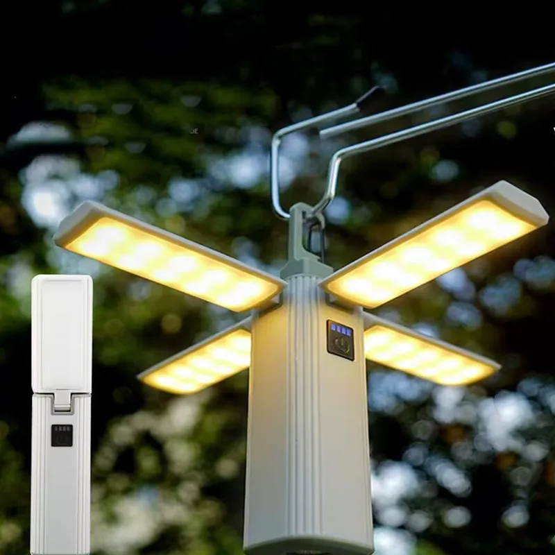 

Emergency Flashlight Camping Lamp 2000mAh Portable Multifunctional Folding Outdoor Lighting Tent Hanging Lights Solar Charging