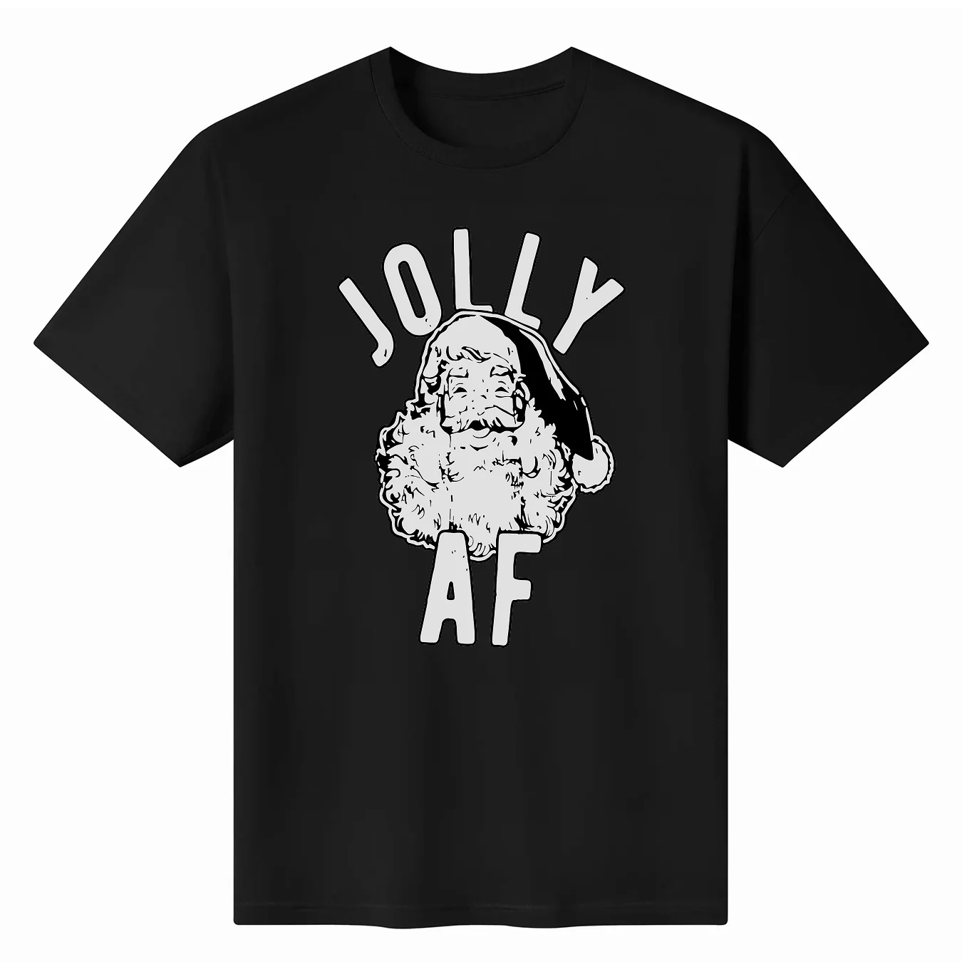 

New Fashion High Quality Mens Jolly AF Tshirt Funny Santa Claus Christmas Party Sarcastic Graphic Novelty