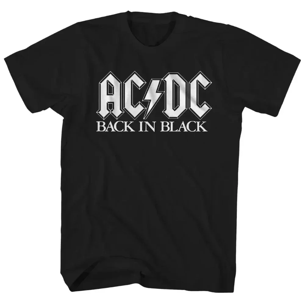 

Классическая футболка с принтом AC DC Женская хлопковая футболка в стиле хип-хоп с коротким рукавом Мужская футболка Уличная футболка для фанатов Подарочная женская одежда
