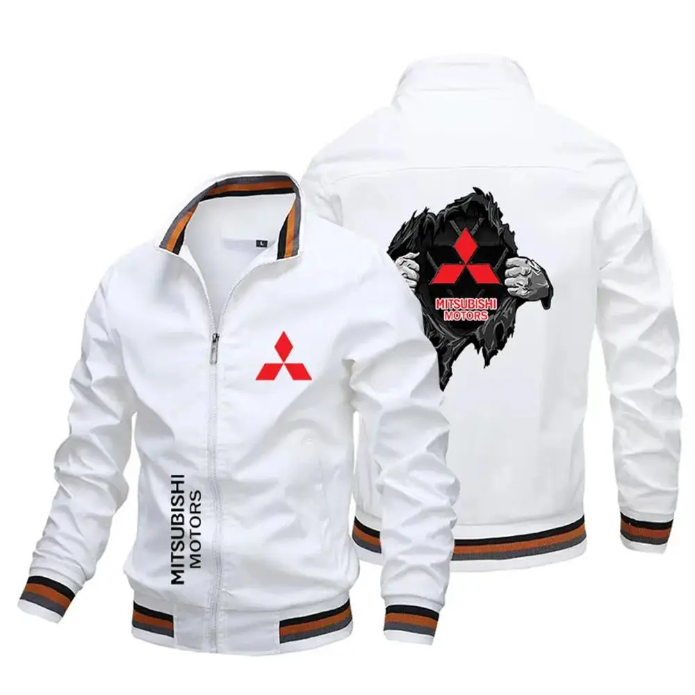 Men\'s Mitsubishi logo windproof casual cycling jacket, racing suit, outdoor travel, brand new, 2024