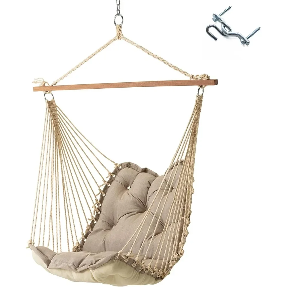 

Cast Ash Sunbrella Tufted Single Swing, 300 LB Weight Capacity, Handcrafted in The USA, Perfect for Indoor or Outdoor Use