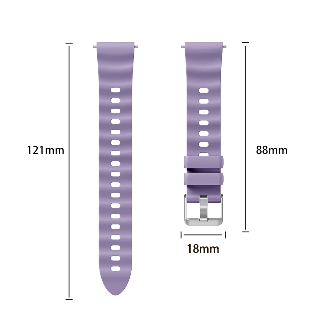 18mm Silicone Straps For Garmin Venu 4 41mm 3S 2S Forerunner 265S/255S/255S Sport Bracelet For Huawei GT6 GT5 GT4 41mm Watchband view 4