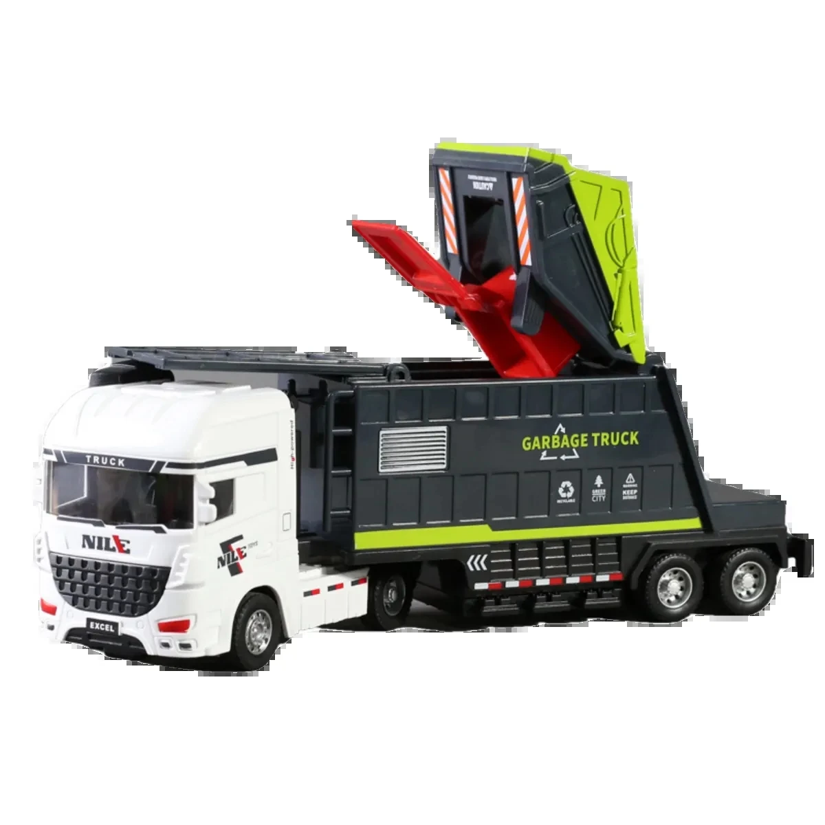 High simulation 1:50 plastic urban sanitation garbage truck model,water tank sprinkler toy,wholesale