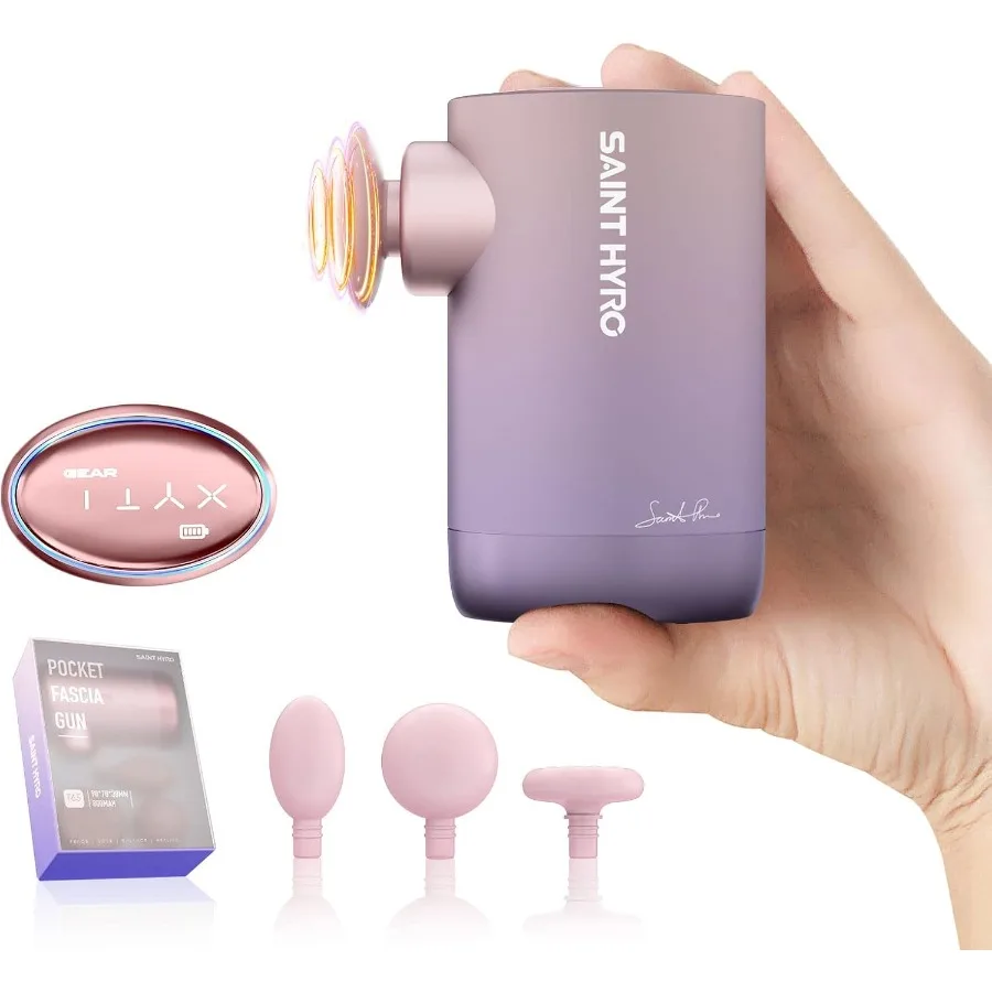 

Мини-массажный пистолет, ударный массажный пистолет для облегчения боли в спине, шее, ручные электрические массажеры для мышц с 4-интенсивностью и 3 часами