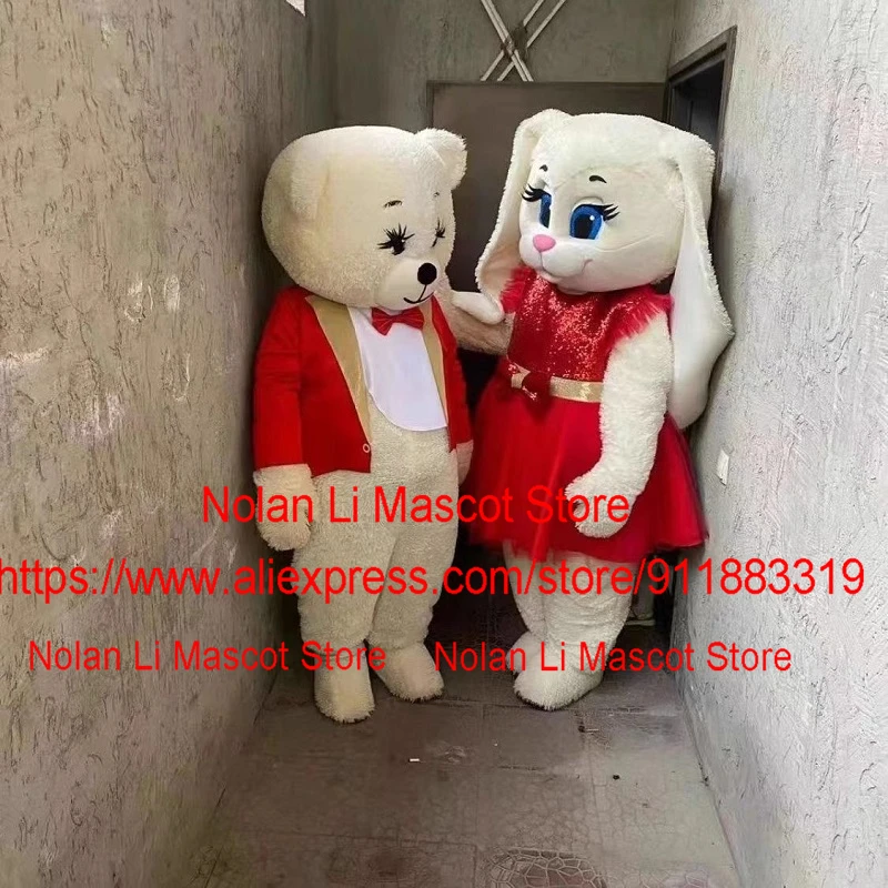 Hot Selling Teddy Bear Mascot Costume Rabbit Cartoon Set Role Playing Carnival Game Event Holiday Gift Adult Birthday Party 1324