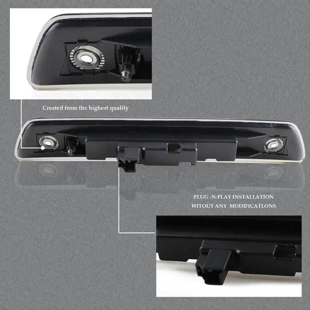 

Attractive- For Jeep Grand Cherokee Wk 2005-2010 Rear High Mount Brake Light LED 3Rd Third Brake Light Accessories (Smoke Lens)