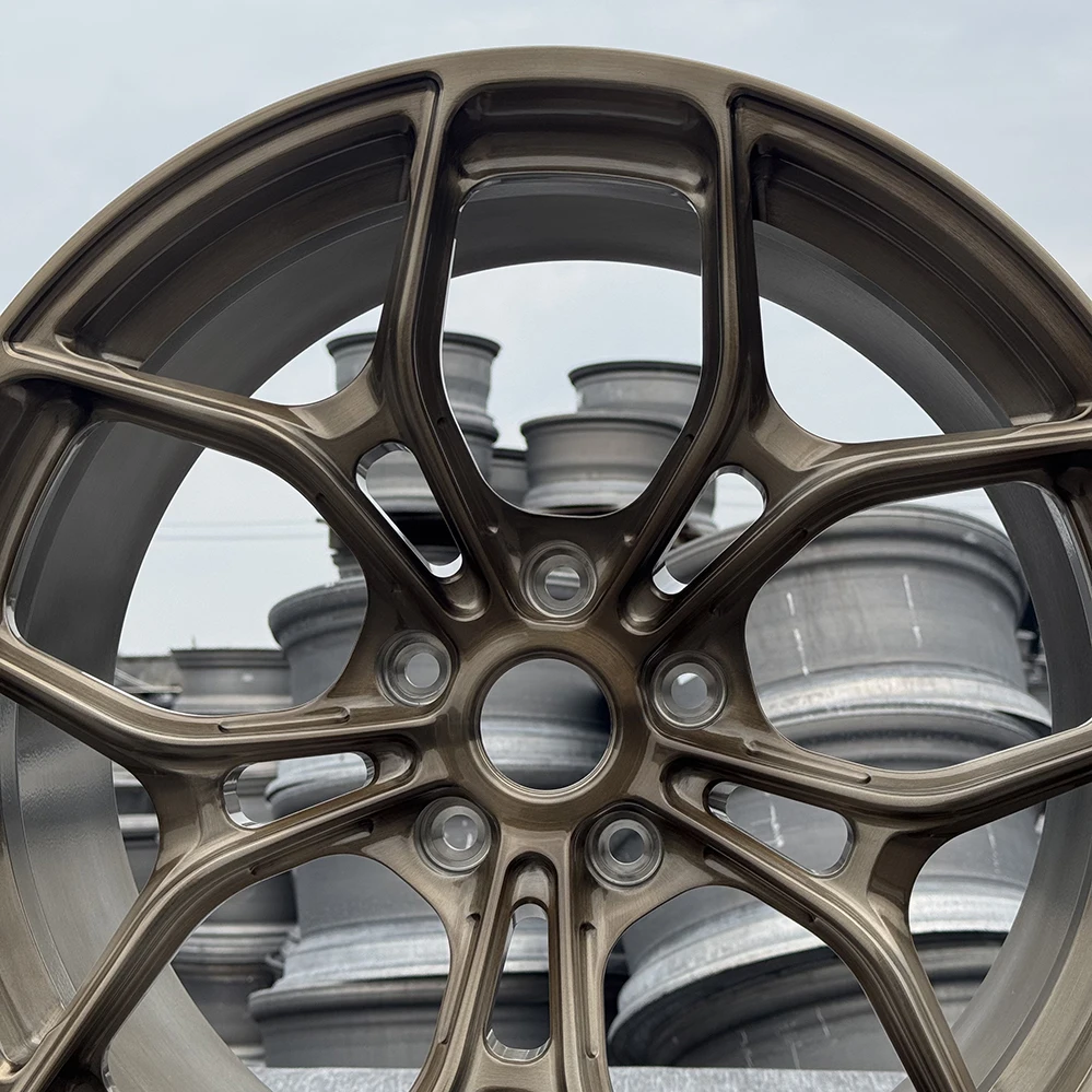 18 19 20 21 22 Inch 6061-T6 Alloy Car Wheel Rims Custom 5x112 Brushed Bronze Concave Forged Racing Car Wheels for Audi Benz Bmw