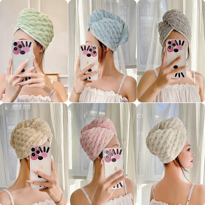 Cloud Velvet Edge-trimmed Thickened Coral Fleece Hair Drying  Face Washing Headband Makeup Application and Removal Towel