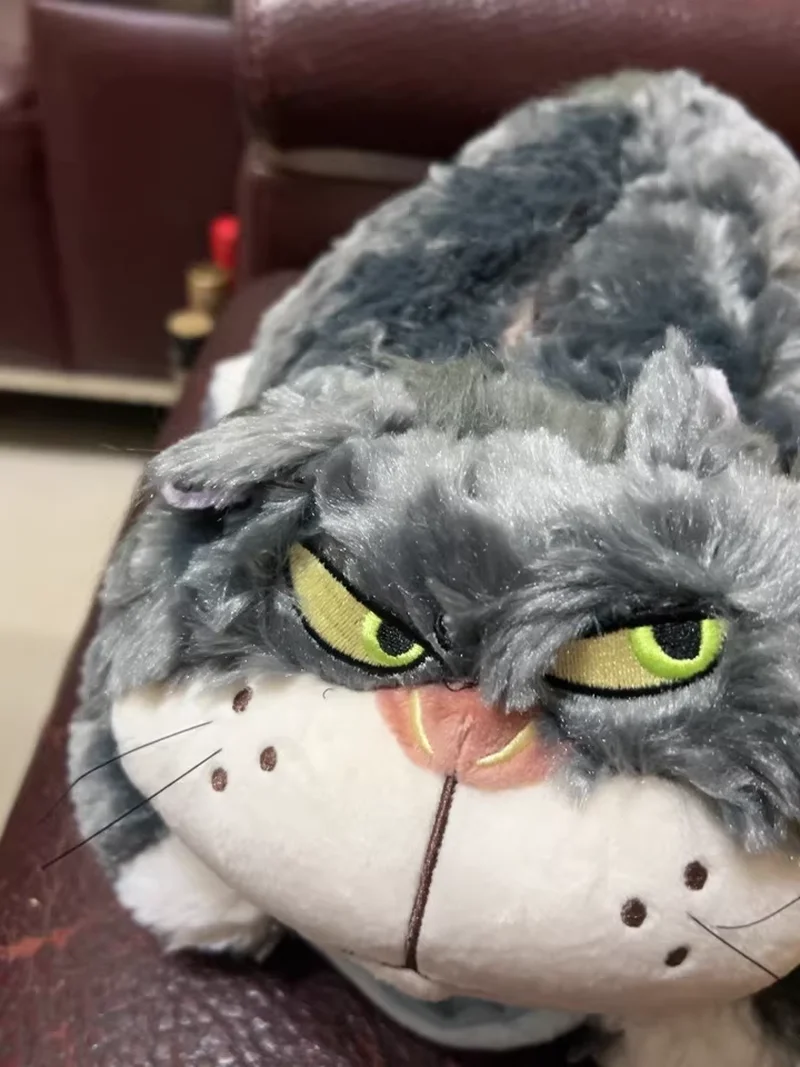 Disney Lucifer the Cat Plush Tissue Box Cover from Cinderella, 45cm Soft Stuffed Animal Decorative Holder with Zipper