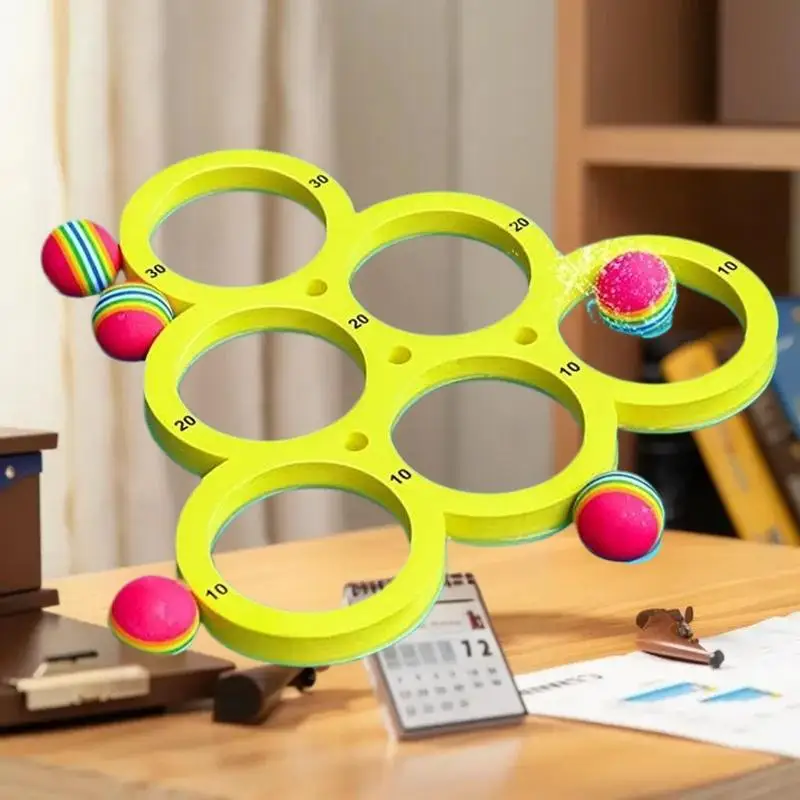 Splash Water Game Set: EVA Throwing Circle & 10/12 Rainbow Balls Pool Toy