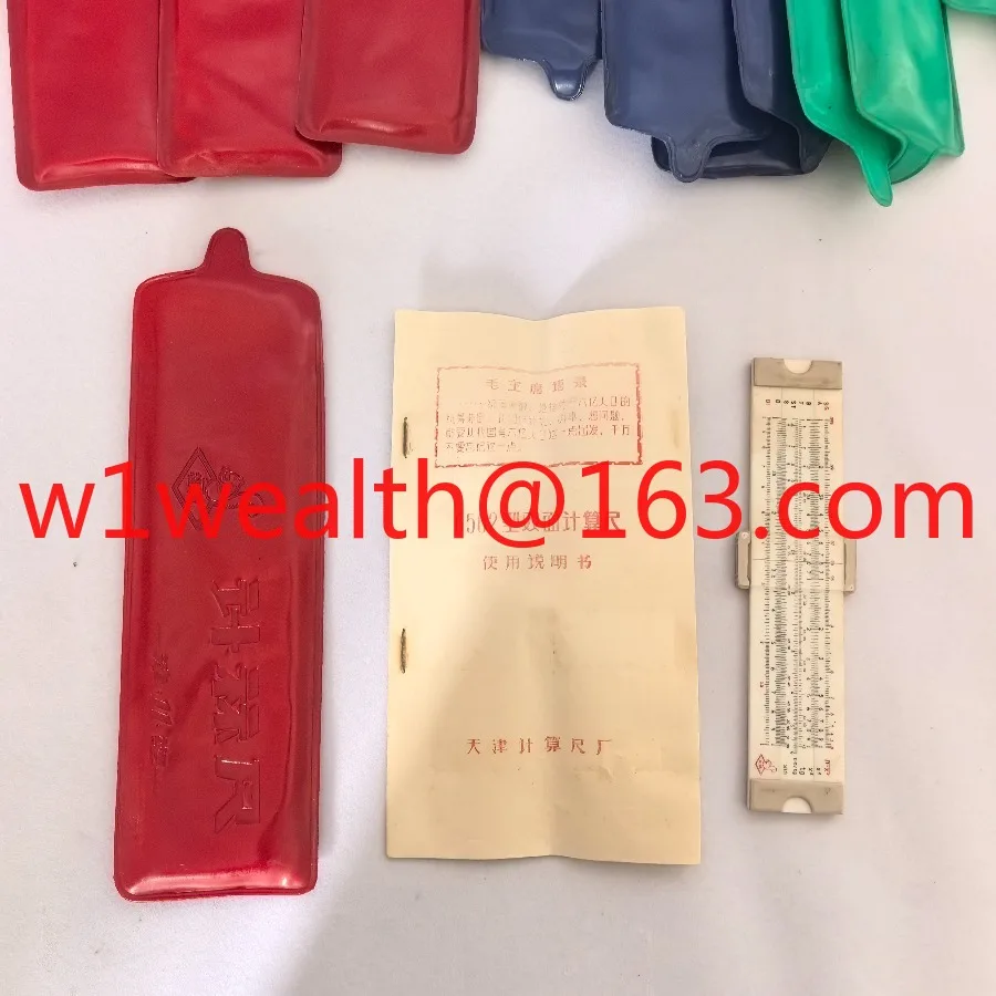 1960s Collection Model 6502 Double-sided logarithmic slide rule, portable calculator with language