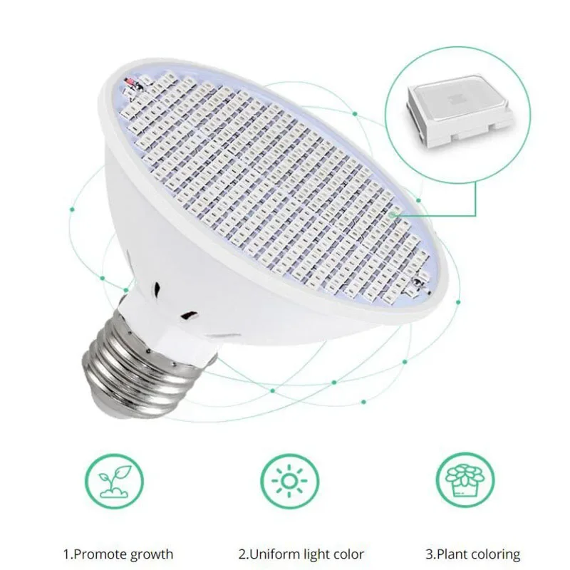 300 LED نبات داخلي تنمو ضوء لمبة E27 Fitolamp فيتو مصباح الخضار Cultivo Growbox تنمو خيمة الدفيئة