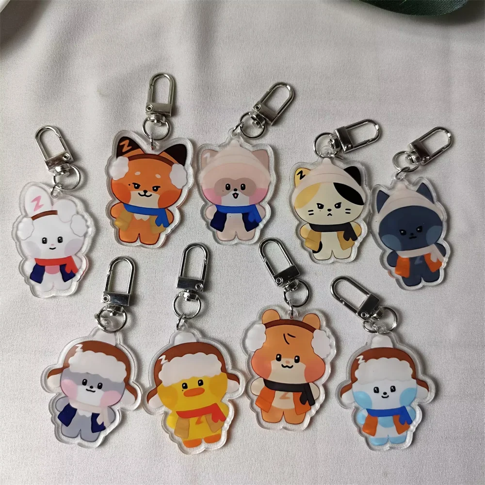 Kpop ZB1 ZEROBASEONE Cartoon Acrylic Keychains PARKGUNWOOK HANYUJIN KIMTAERAE ZHANGHAO Ricky Fans Gifts Collection