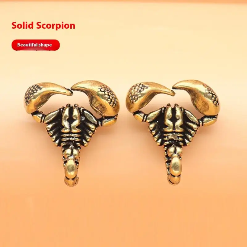 △ 1Piece Funny Ant Scorpion Crafts Solid Brass  Beetles Figurines Collection Desktop Small Ornament Home Decoration