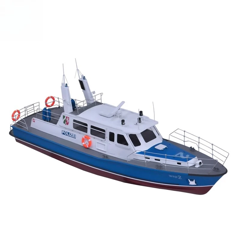 1/32 RC Police Wheel KIT Edition Police Water Patrol Boat Assembly Model Offshore Workboat Remote Control Ship Model Toy