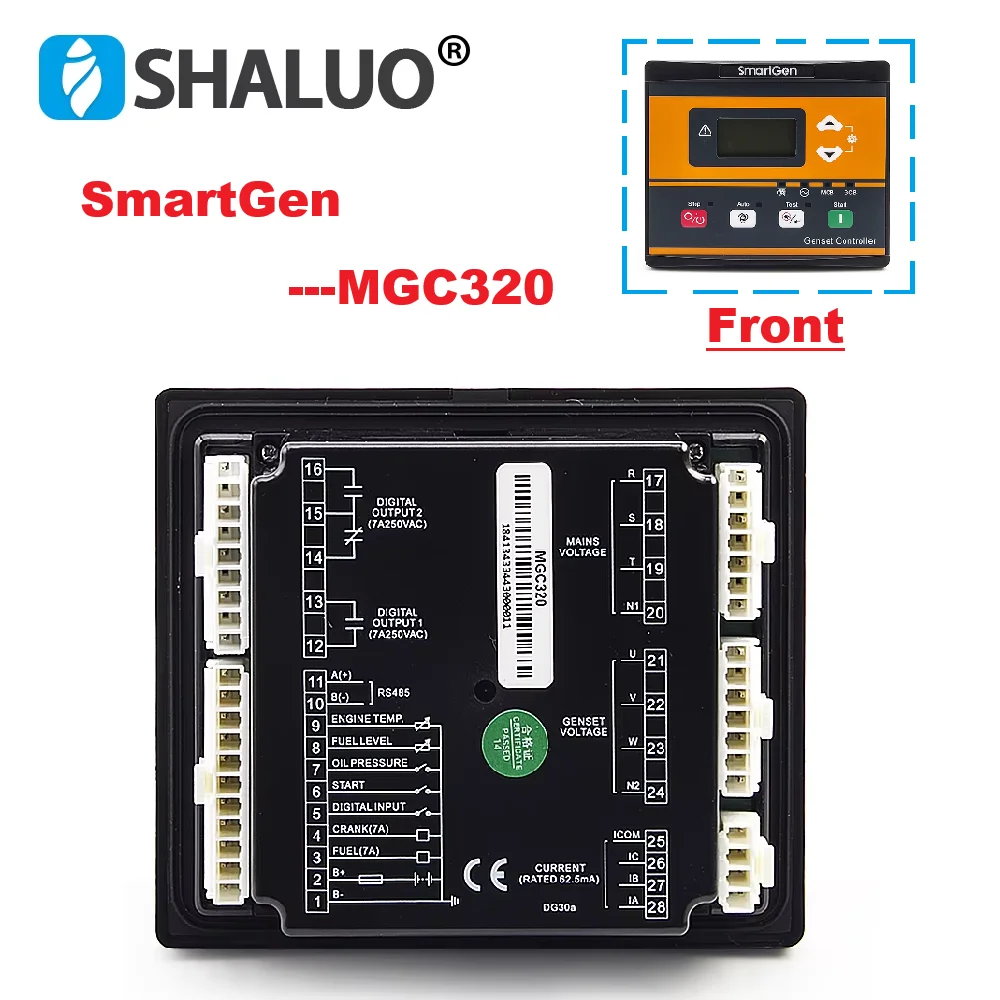 MGC320 SmartGen Controller Single Unit Small Power Generator AMF Auto Start Control Module LCD Display Genset Spare Parts