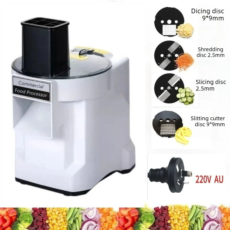 Commercial Dicing Machine K8600 White 3-in-1 Multi-Function Electric Cutter Strips Shreds Slices Dice Radish Potato Vegetables image 3