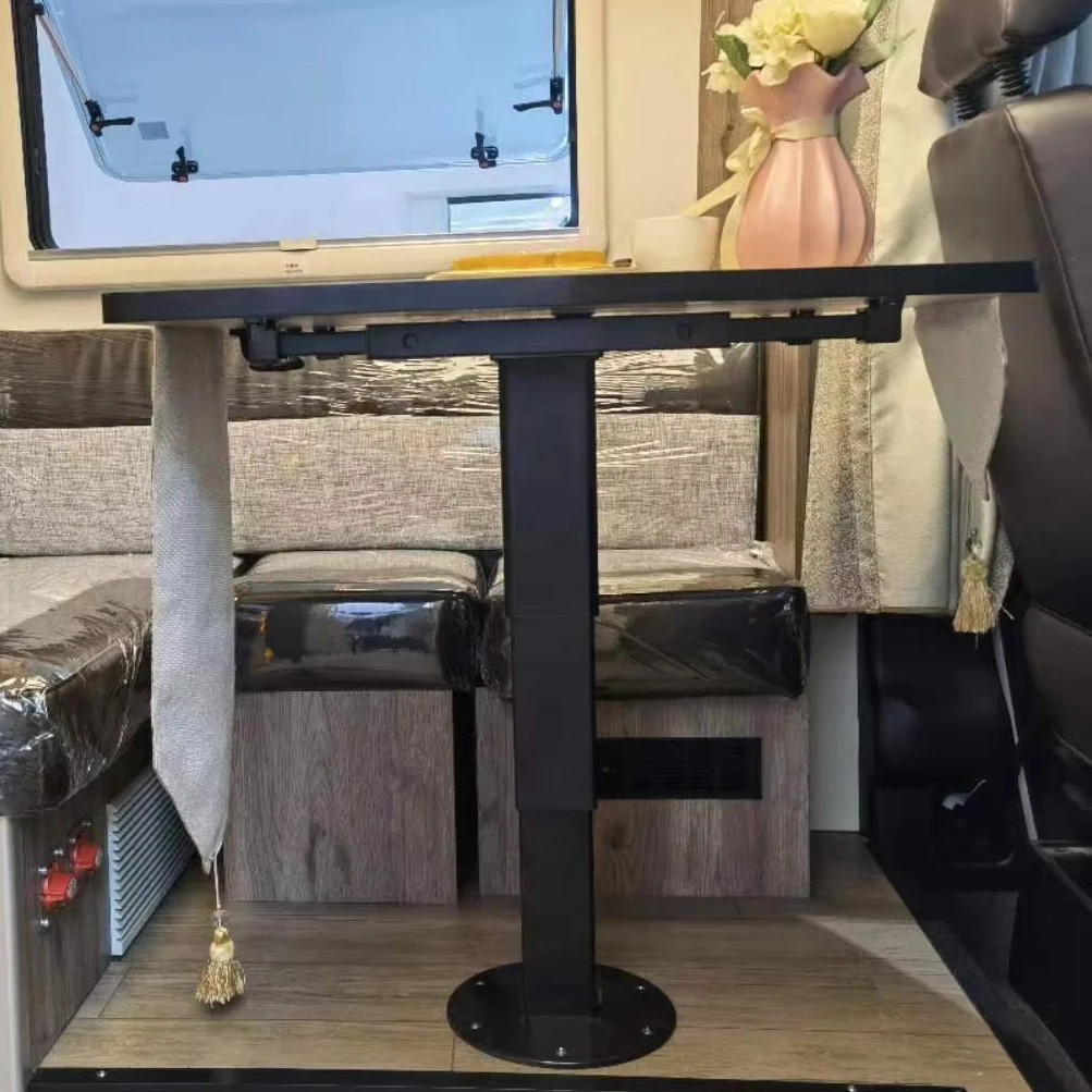 Best Selling Adjustable Height Steel Table Legs Folding Design Strong Load Bearing Black Car RV Outdoor Home Use