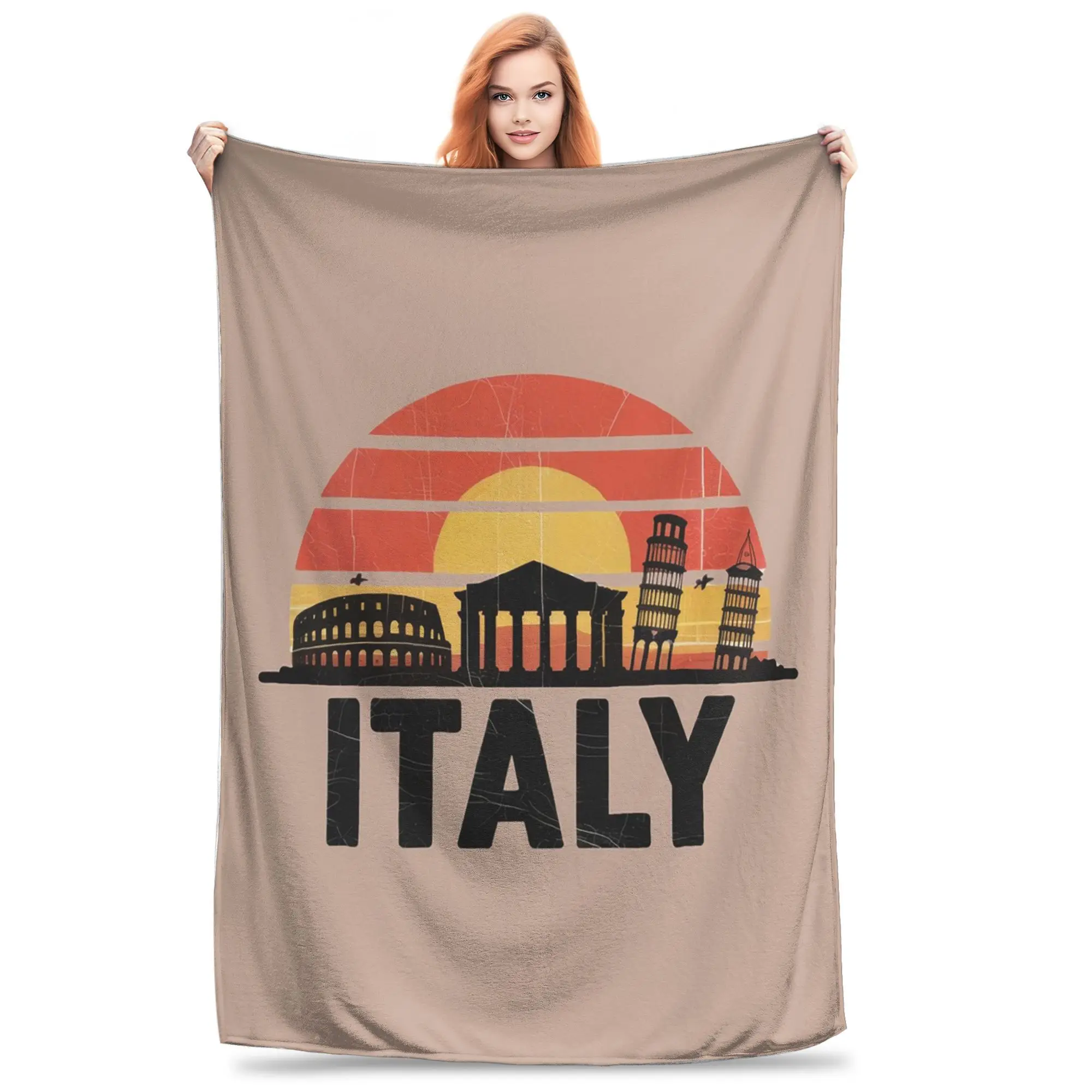 

Италия Ретро Дизайн Путешествия с Ограничениями Одеяло Фланелевое Одеяло Для Дивана Постельное Белье Уличные Пледы Покрывало Одеяло
