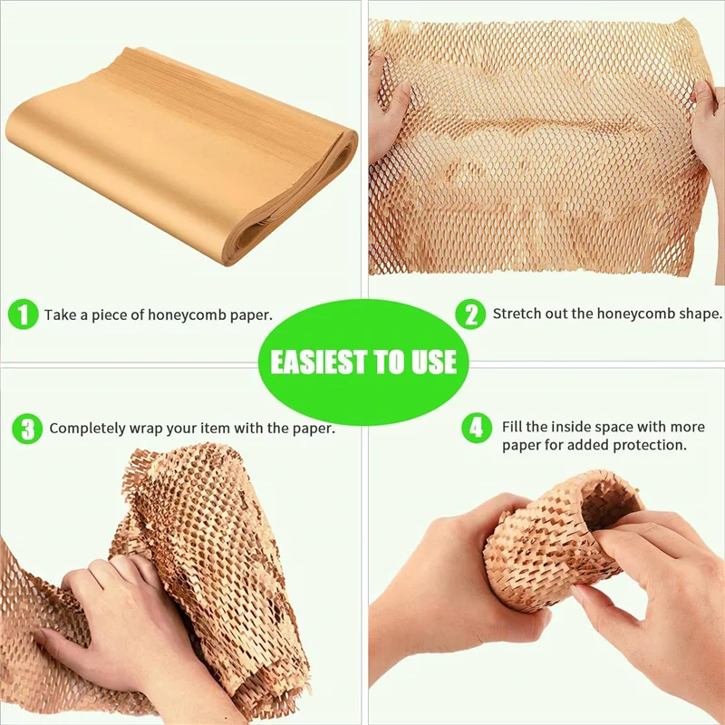 A29F-Packing Paper Sheets For Moving, Honeycomb Packing Paper Sheets With 1.6X Stretchability For Shipping, Box Filler