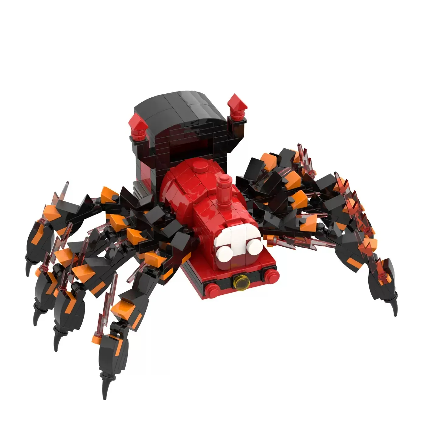 

Horror game MOC Spider Hell Charles Little Train Creative Fun Children Building Block Set Toy Model Birthday Gift