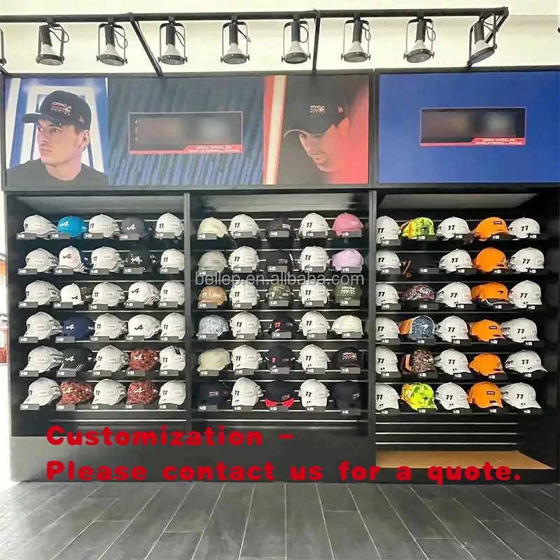 

custom.Custom Retail Store Wood Furniture Slatwall Hat Stand Hat Display Cabinet